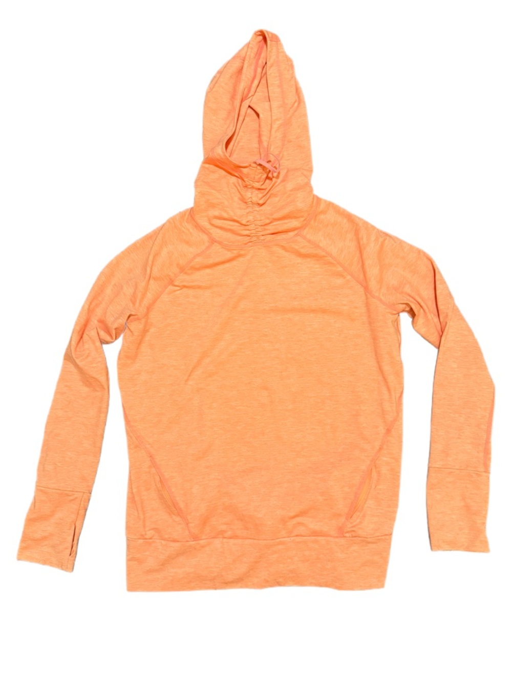 Sweaty Betty Space Dye Hooded Running Top Sunset Orange L EUC